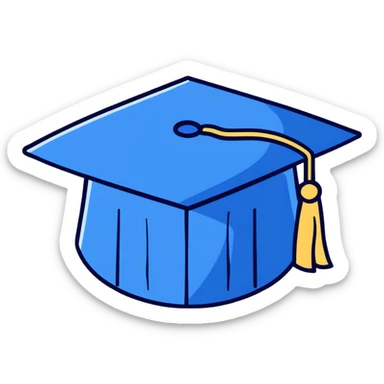 Coursera logo sticker with certificate and graduation cap sticker