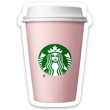 Light pink coffee Starbucks  sticker