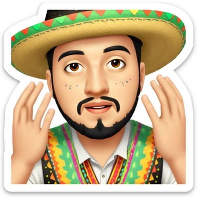 Fiestero with Sombrero sticker