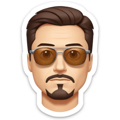 Tony Stark wearing sunglasses, genius billionaire sticker