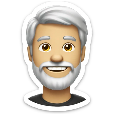 A bearded man grinning sticker