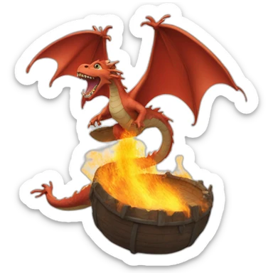 francis cabrel singing and flying on a dragon spitting flames sticker