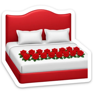 mini roses on hotel bed sticker