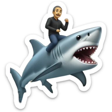 Zemmour sur un requin sticker
