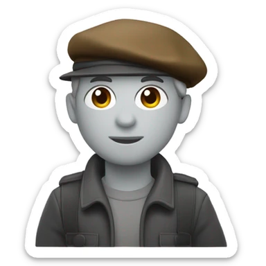 Béret  simple tout seul  sticker