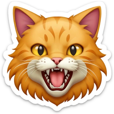 cat attack 12 sticker