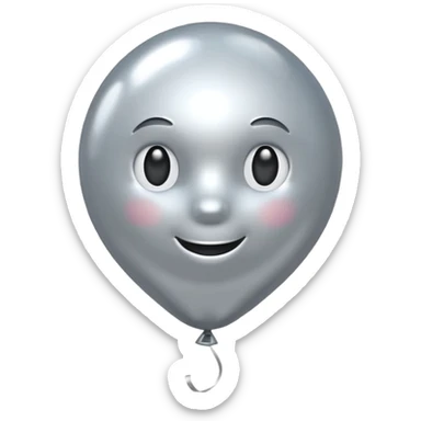 silver baloon sticker