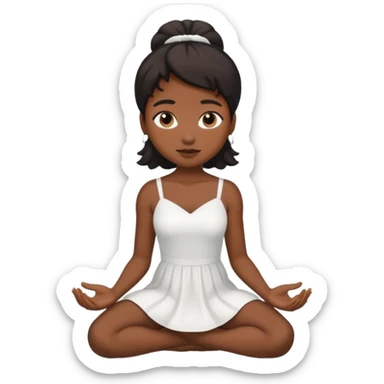 Black girl on her knees sticker