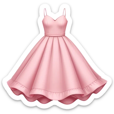pastel pink spring dress floating in the air sticker