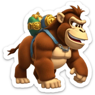Donkey-Kong-embrasse-Bowser sticker