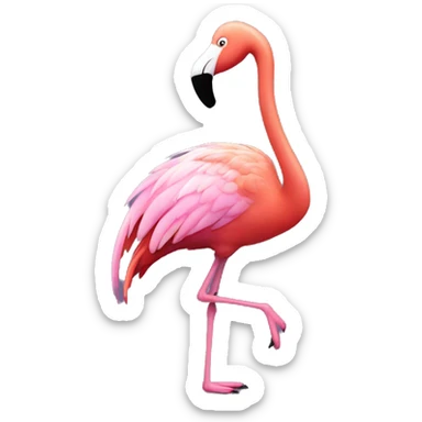 Flamingo tap dancing sticker