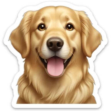 golden retriver happy sticker
