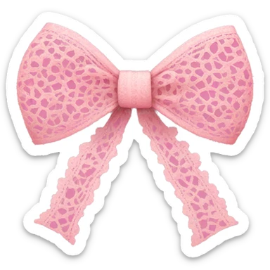 Pink lace bow sticker