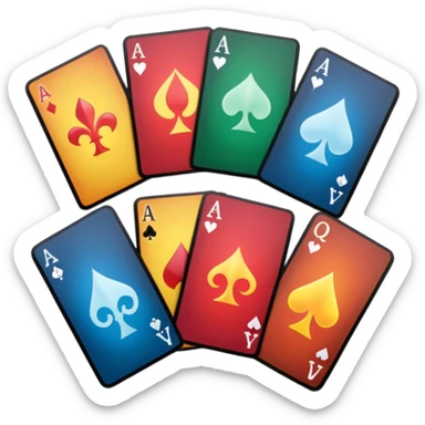 Magic the gathering playing cards sticker