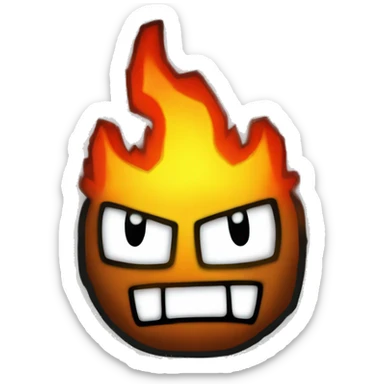 Fire in the  hole Geometry Dash ￼ sticker