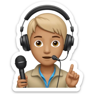 speaker handing microphobe with headphone sticker