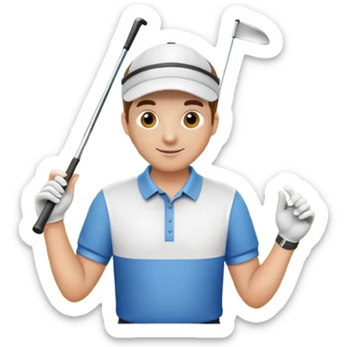 Happy easter at golf course sticker