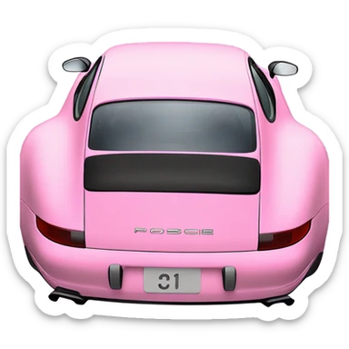 Pink Porsche 911 ￼ POR DETRAS sticker