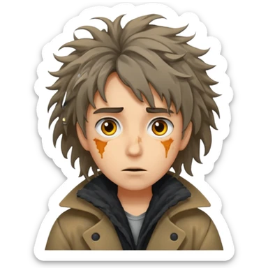 Crazy pedestrian sticker