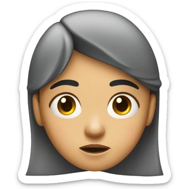 girl with confused and disgusted look on face sticker