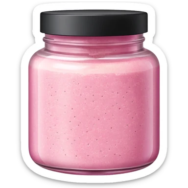 a jar of body scrub sticker
