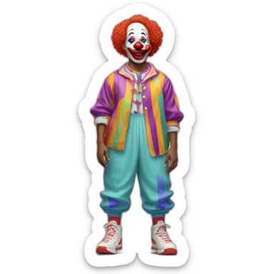 Clown in nike shoes sticker