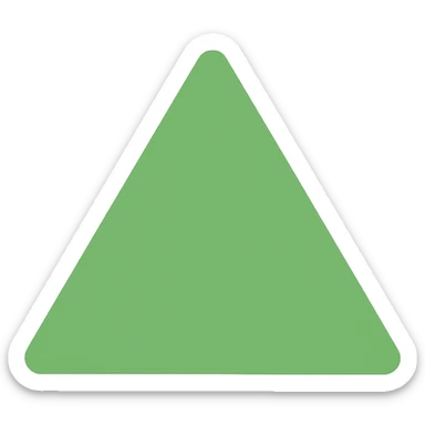 simple green triangle icon sticker