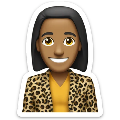 Obama wearing a cheetah spandex suit  sticker