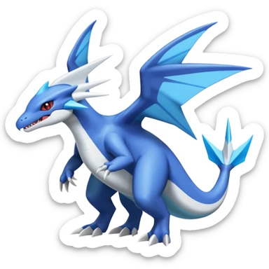 Latios-Latias-Salamence-Salandit-Zekrom-Dialga-Amaura-Palkia-fusion-Fakémon-Pokémon-creature (Full body) sticker
