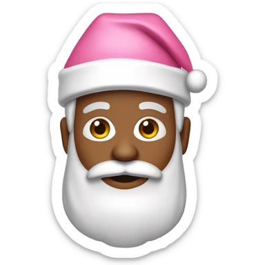 Medium skin tone Santa Claus dressed in white and pink  sticker