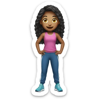 girl in jogging pants sticker