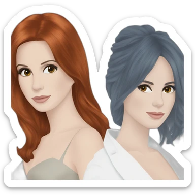 lana del rey and mylène farmer sticker