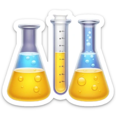 hi-lighters lemon baking soda uv light glowing formula in beaker/ test tube and baking soda in lab sticker