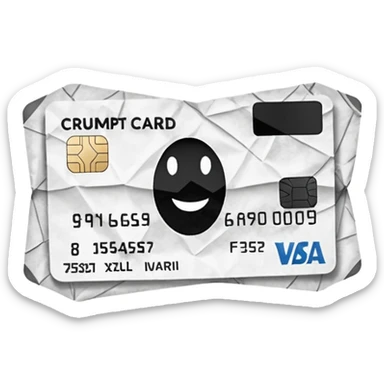 credit card receipt sticker