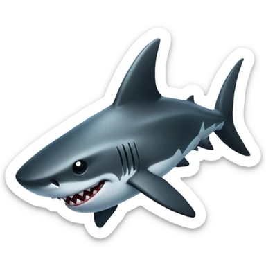 Shark with a top hat sticker