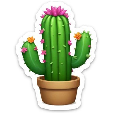 Rainbos cactus sticker
