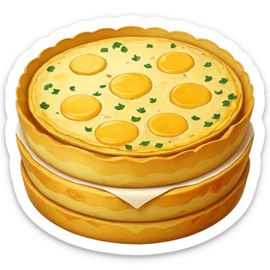 Tortilla de patata española jugosa por dentro sticker