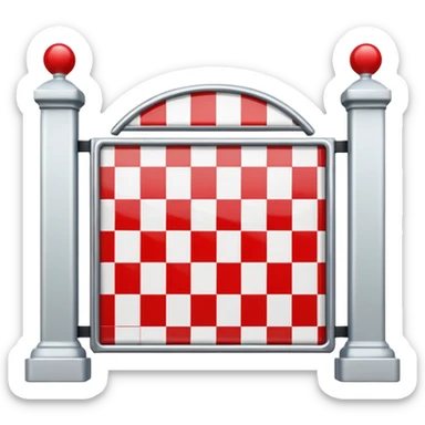 a race finish gate sticker