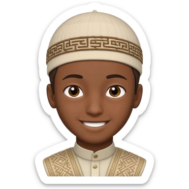 Muslim teenage boy sticker