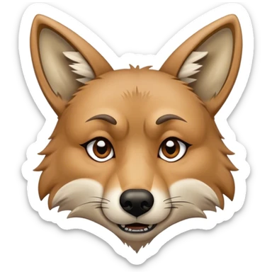 Sad crying Coyote  sticker