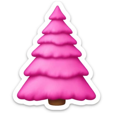 pink cristmas tree sticker