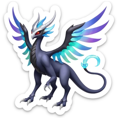 Lunala-Darkrai-Zekrom-Fakémon-hybrid-creature (full body)  sticker