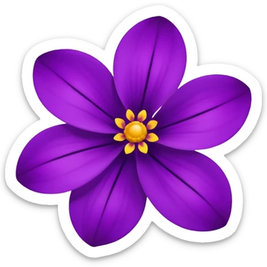 violet flower sticker