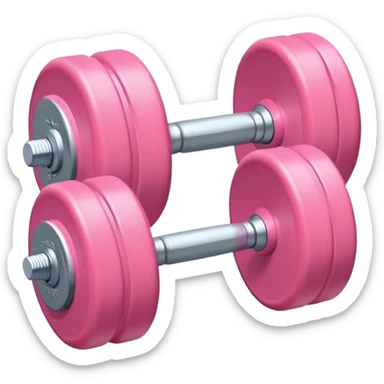 light pink dumbbell  sticker