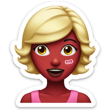 Hello kity with lipstick sticker