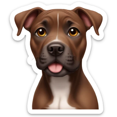 brown staffy puppy sticker