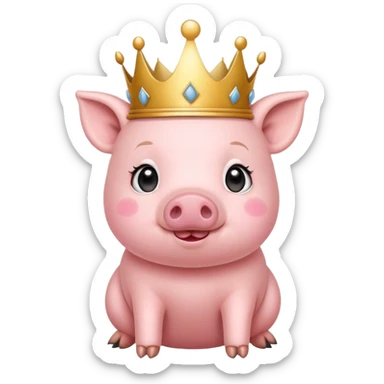 Make it sound like a tiny piggy who’s super cute and talks like a little princess, please sticker