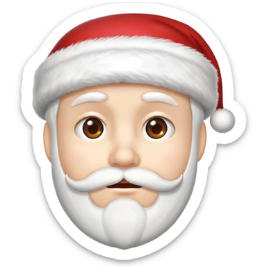Nodding head Santa hat sticker