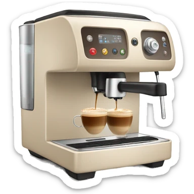Coffee machine in beige  sticker