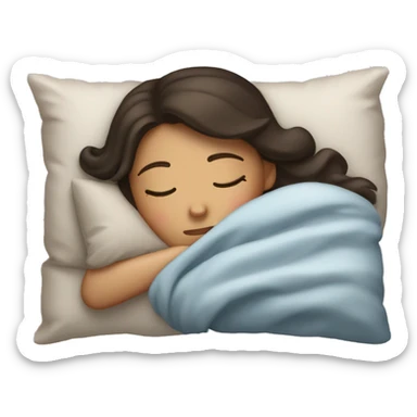 Brunette girl sleeping sticker